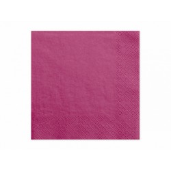 20 serviettes - Rose foncé