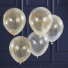 5 ballons transparents - Cheveux d'ange