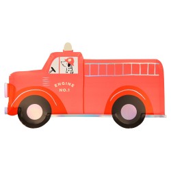 8 Assiettes - Camion de pompier