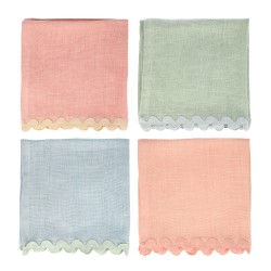 4 serviettes en tissu - Pastel