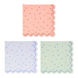16 grandes serviettes - Etoilé (3 coloris)