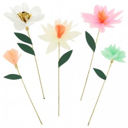 10 Sticks décoratifs - Fleurs du jardin