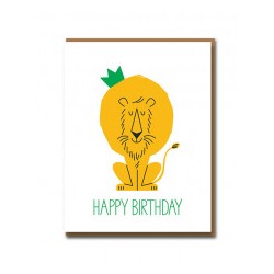 Carte anniversaire - King lion