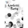 confettis - noir, blanc er argent