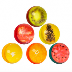 Set de 6 balles rebondissantes Fruits