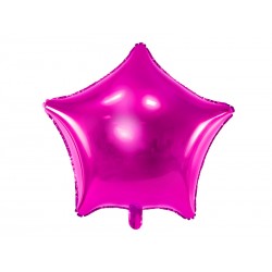 Ballon aluminium Etoile 48 cm - Fuschia 