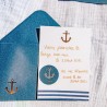 10 Invitations - Ancre et marinière