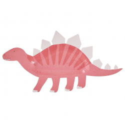 Assiettes dinosaure - Rose