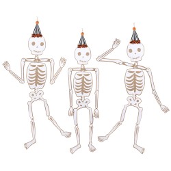 3 suspensions Halloween squelette 