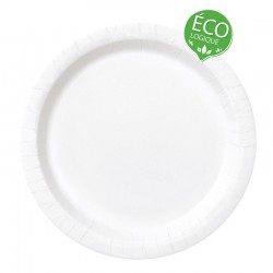 8 Assiettes écologiques - Blanc