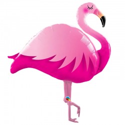 Ballon aluminium - Pink Flamingo 