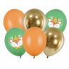 6 Ballons Latex - Mix cerf