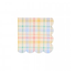 16 serviettes - carreaux colorés 