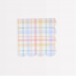 16 Petites serviettes - Carreaux colorés