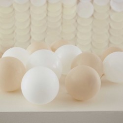 Pack de 40 ballons 12 cm - Nude et blanc
