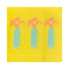 20 petites serviettes - Fleurs de Courgettes