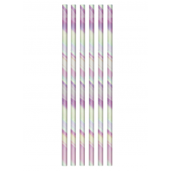 24 pailles en papier - iridescents 