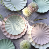 8 Grandes assiettes eco - Rose bonbon