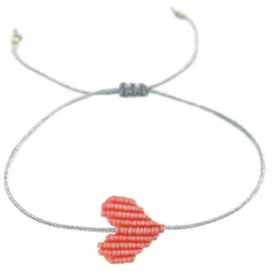 Bracelet coeur corail