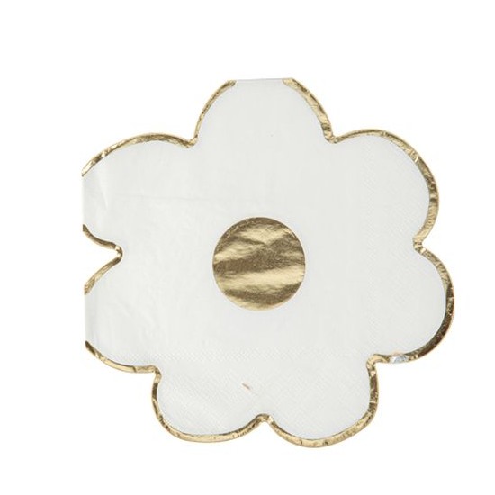 16 serviettes - Marguerite or