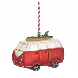 1 décoration de Noël - Van avec sa planche de surf  
