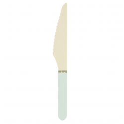 8 Couteaux en bois - Vert Pastel 