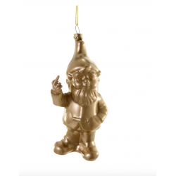 Décoration de noël - Vilain Gnome doré