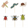 12 décorations cake toppers - Les petits insectes au jardin