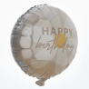 Ballon aluminium - HBD daisy nude
