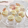 12 Petits Toppers Fleuris Oh baby  - Juliette