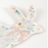 8 Assiettes - Elegant floral Bunny 