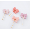 4 Bougies - Noeuds Roses