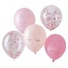 5 Ballons HBD Pyjama party- Rose Fuschia 