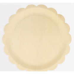 8 grandes assiettes festonnées - Bois