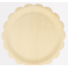 8 grandes assiettes festonnées - Bois