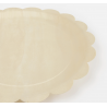 8 grandes assiettes festonnées - Bois