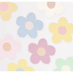 16 serviettes Daisy multicolores