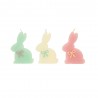 3 bougies en 3 couleurs - Bunny 