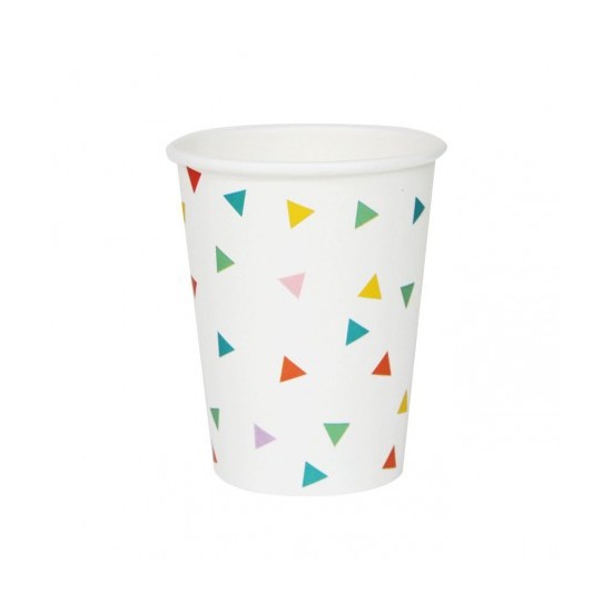 8 gobelets - Triangle multicolore