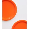  8 assiettes en carton - orange