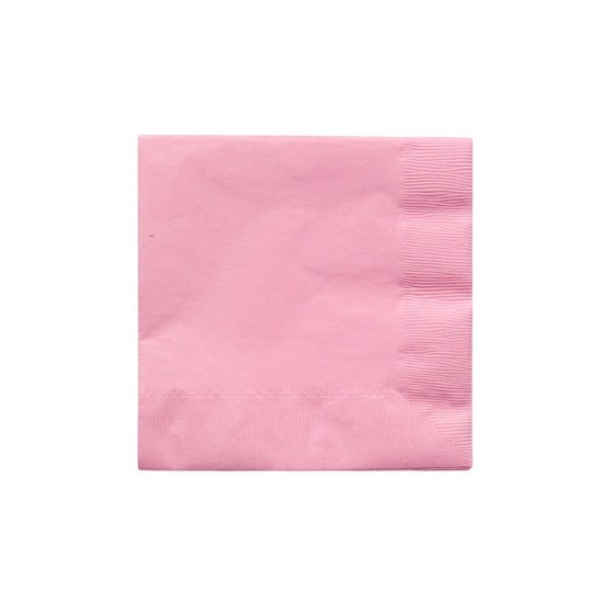 8 serviettes en papier - rose clair
