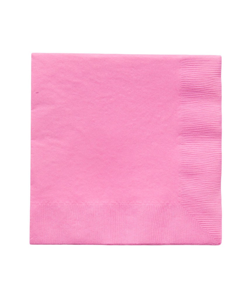 Serviette papier rose corail
