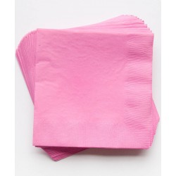 20 serviettes en papier - rose bonbon