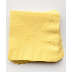 50 serviettes en papier - jaune