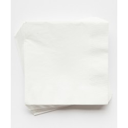 20 serviettes en papier - blanc