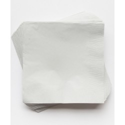 50 serviettes en papier - argenté