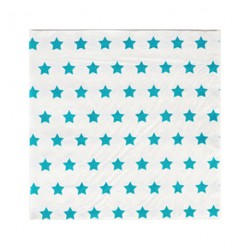 20 serviettes en papier - étoile bleue