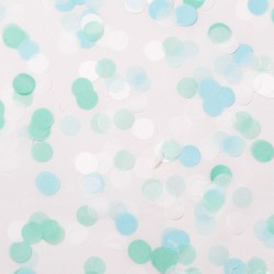 Confettis Happy Family - bleu ciel, acqua, blanc