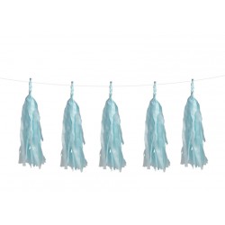 Guirlande 5 tassels - Bleu arctique