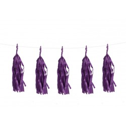 Guirlande 5 tassels - Violet